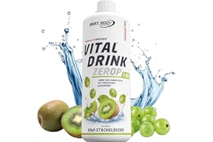 Best Body Nutrition FID45505 Low Carb Vital Shake Diététique Kiwi/Groseille à Maquereau 1 L