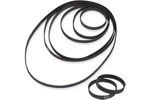 KALIONE 8 Stück 3D Drucker Zahnriemen, 6mm Breite Closed Loop Gummiriemen Geschlossen Riemen 110mm 112mm 122mm 158mm 200mm 280mm 300mm 400mm Breite 6mm Riemen für 3D-Drucker