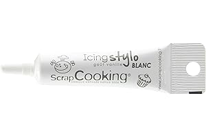 ScrapCooking - Icing Stylo Blanc - Goût Vanille - Stylo Alimentaire Glaçage Pâtisserie 20g - 7080
