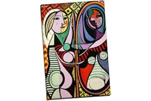 PANTHER PRINT Lienzo impreso de Pablo Picasso con imagen de chica antes de un espejo, tamaño grande, 76,2 x 50,8 cm