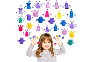 LUYANFX Fingerpuppen Set, 24 Stück Lustige Monster Finger Puppen Spielzeug, Niedliche Kleine Finger Puppen Requisiten Gummi Badespielzeug Geschenk für Kinder Weihnachten Geburtstag Partytütenfüller