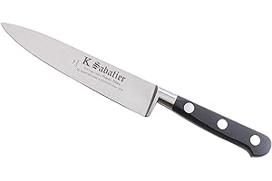 K SABATIER - Cuisine 15 Cm Gamme Vintage Au Carbone - Acier Carbone - Manche Noir - 100% Forge - Entièrement Fabrique en France