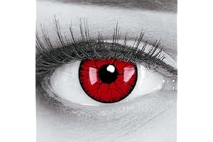 Meralens 1 para kolorowych czerwonych czarnych soczewek kontaktowych Crazy Fun Metatron Years. Najwyższa jakość na Halloween karnawał i karnawał z bezpłatnym pojemnikiem na soczewki kontaktowe bez