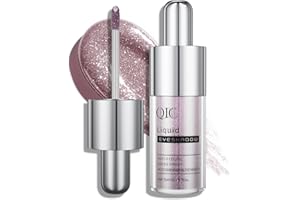 QIC Flüssiger Lidschatten, Glitzer Lidschatten mit Schimmer-Effekt, Langanhaltend & Leicht, Buildable Farbe für Alltag & Party, Für Alle Hauttöne, Cruelty-Free Eye Shadow