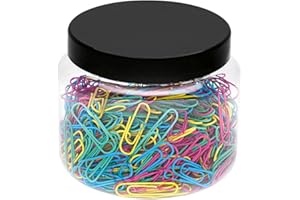 Wedo 90124450079 Graffette in Metallo 27 mm, 500 pezzi di nylon con rivestimento in barattolo, colori assortiti