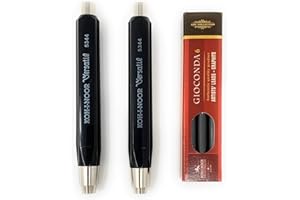 Koh-I-Noor Portaminas 5344, 2 unidades, más minas de repuesto (6 unidades), 5,6 mm de diámetro, portaminas, para esbozar, planificar, dibujar, bolígrafo artesano