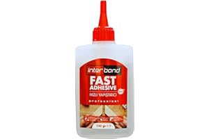Interbond Colle Cyanoacrylate Super Glue Extra Forte 100g - Néoprène Rapide et Professionnelle - Forte Tout Support - Pour Bois, MDF, Plastique, Céramique et Métal