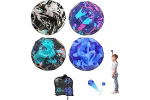 YiJiuBa 4 szt. piłka księżycowa, wysokość 7 cm, skoki gumowe, skoki, piłka księżycowa, piłka kosmiczna, piłka do odbijania się, piłka do skakania dla dzieci