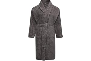 Adore Home Mens and Ladies 100% Cotton Terry Toweling Shawl Collar Red Bathrobe Dressing Gown Bath Robe