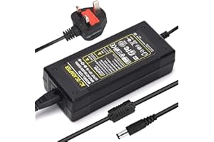 Facmogu 12V AC to DC Universal Power Adapter, AC 100-240V to DC 12V 3A 36W Power Supply Transformer, Adaptor UK Plug 5.5x2.5mm & 5.5x2.1mm for CCTV Camera, LED Light Strip, Router, Mobile Hard Drives