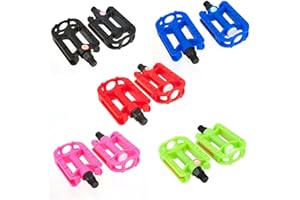 AMMACO Kids Bike Pedals 1/2" Pair Blue Black Green Red Pink Girls Boys Bicycles