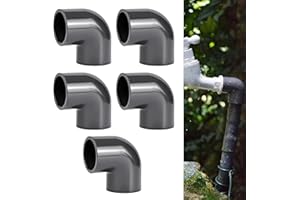 MIUNPRI 20mm PVC Pipe Fitting Elbow: 90 Degree Conduit Fittings 5pcs - Elbow Pipe Connector Gray