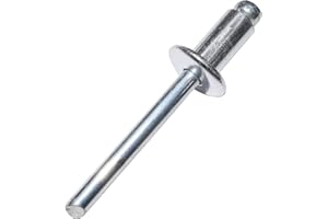 AERZETIX - Set di 50 rivetti ciechi standard Ø6.4x12mm alluminio/acciaio - DIN 7337 A - rivetto pop a rottura stelo - C48323