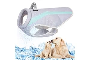 TVMALL Dog Cooling Vest Harness for Large Medium Small Dogs Cooler Jacket with D-Ring and Adjustable Straps, Cool and Comfortable Dog Coat With Reflective, Safety Sun-proof and Evaporative Swamp Technology