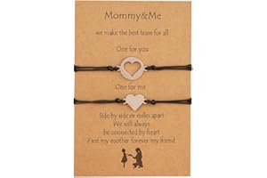 LuLiyLdJ Mutter und Tochter Armband Set 2 passende herzförmige Armbänder Schmuck Geburtstagsgeschenke für Mutter und Tochter Mädchen...