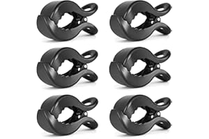 Babies1st Kinderwagen Klammern, Kinderwagen Clips zur Befestigung von Babyschale Spielzeug, Sonnenschutz Kinderwagen, Premium Buggy Zubehör, Matt Schwarz, 6-er Pack