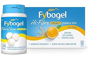 Fybogel Hi-Fibre Orange Constipation 30 Sachets and Fybogel Fibre Chews 30, Bundle of 2