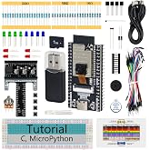 Freenove ESP32 Kit Dev CAM Board Basic Starter Kit, Microcontroller Dual-Core 32-bit 240 MHz, Camera on Board WiFi+BT, Tutori
