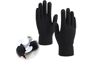 eModwey Guanti invernali da uomo e donna, touch screen,Guanti Invernali Touchscreen per Uomo e Donna, Fodera in Pile, Taglia Unica, Ideali per Smartphone e Tablet