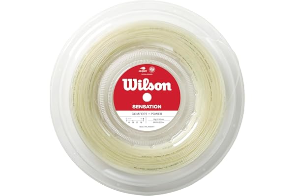 WILSON Bobine de Cordage pour Raquettes de Tennis, Sensation, Calibre 16 (1,30 mm), Vert Fluo, WR830180116