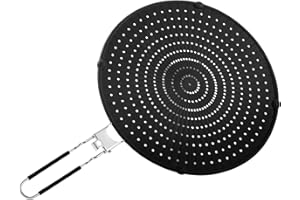 HAOYULUO Protection Anti-éclaboussures Pliable en Silicone,32CM Couvercle Anti Eclaboussure en Silicone,Protection Anti-éclaboussures Universelle pour Poêle Pliable,Adaptée à La Cuisson et à La Friture.