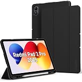 EasyAcc Case Compatible with Xiaomi Redmi Pad 2 Pro 12.1 Inch 2025 | Ultra Slim Back Case Pen Holder Compatible Stand Functio