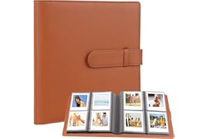 NISELITY 288 pochettes album photo pour appareil photo Fujifilm Instax Square SQ1/SQ6/SQ10/SQ20, imprimante Kodak Mini 3 Square, Mini 3 Retro, Mini Shot 3 Square, Mini Shot 3 Square Retro (Marron)