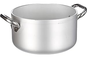 BALDASSARE AGNELLI Pentole Agnelli ALMR110424 Casseruola Cilindrica Alta Radiante, Argento, 24 cm, 1 Pezzo