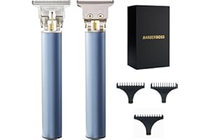 ‎BARBERBOSS BarberBoss Men Grooming Kit, T-Blade Hair Trimmer, 3 Guide Combs, USB Charging, Elegant Metal Case, Premium Hair Trimmer for Men, QR-2088