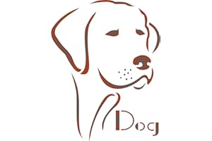 STENCIL COMPANY Hunde-Schablone – 16,5 x 21,5 cm (L) – Wiederverwendbare Tier-Wandschablone