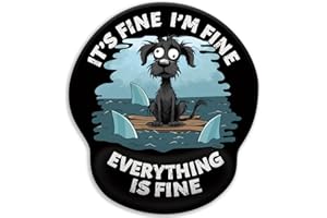 WITBICG Tapis De Souris Ergonomique Repose Poignet Gel, Chat Tapis De Souris Rigolo Voyage, Tapis Souris Antidérapant Et Anti-Douleur en PU, Accessoire De Bureau Mignon (Chien)