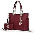 MKF Collection Tote Bag for Women, Handbag Set with Wallet-Top-Handle- Vegan Leather Purse
