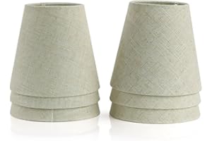 Fuloon Pantalla de Lámpara, Paquete de 6 Pantallas Lámparas de Araña,Pantalla Lámpara Mesa para E14 Bombilla,14cm x 13cm Pantalla Lámpara de Pared