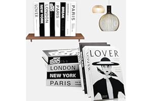 YUJUVI Libri Decorativi per Arredamento Libri Finti Decorativi Design 8 Pezzi Moderno Decorazioni libri per Libreria per la Decorazione Domestica Libreria Tavolino da caffè Scaffal (8 Pz Set A)