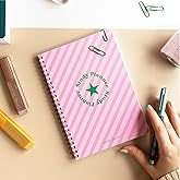 PAPERORA A5 Spiral Study Planner - Study Planner - Exam Preparation AYT-TYT-KPSS-ALES-YDS Pink