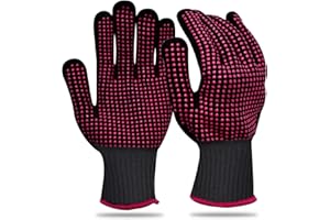 Tolenre Gant de Coiffure Gants Résistants à la Chaleur pour la Coiffure Silicone Gants de Protection Ménagers Coiffure Gant Résistant à la Chaleur pour Friser les Cheveux Outils de Coiffure (1 paire)