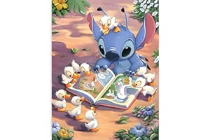 NAIMOER Stitch Diamond Painting Kits for Adults, Full Drill Ducks Diamond Painting Kits, DIY 5D Diamond Dots Stitch Diamond Art Kits for Home Decor 30X40cm