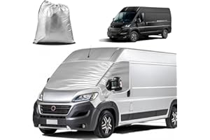 MaxAwe for FIAT Ducato 2006-2024 Front Windscreen Wrap Cover, Blackout Waterproof Car Windshield Cover, Frost Protection Weatherproof External Thermal Curtain Camping Protective Cover Sunshades