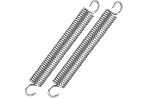 HEOZHUYI 2 Stück Zugfedern mit Haken, Edelstahl Spannfeder Zugfedern, Verlängerte Druckfeder Sortiment, Doppelhaken Federdraht, DrahtØ 2,25mm, AussenØ 18mm, Länge 150mm