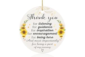 TheGiffter Thank You Teacher Gift for Women, Ceramic Card Hanging Ornaments Teacher Appreciation Presents, Thank You Gift for Colleague Teacher Friend Mentor Nursery