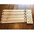 Lifestyle Balance Beam for Kids, Introductory Balance Beam, Wooden Children Low Beam, Balance Board 5 Beam | 6 Connector Natural Colour (5 bhim)