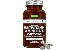 IGENNUS HEALTHCARE NUTRITION Multivitamines et Minéraux pour Femmes, Vitamines Méthylées & Bioactives, avec Fer Bisglycinate 14 mg, Libération Lente, Clean Label & 100% Vegan, 60 comprimés – par Igennus