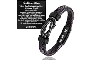 Hsypti Ich Liebe Dich Geschenke für Männer, Lederarmband Geburtstagsgeschenk für Männer, Jahrestag Geschenk für Ihn, Hochzeitstag Geschenke Liebesgeschenke für Männer