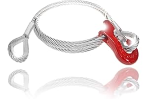 Drahtseile24 Corde forestière, avec cosses, corde arrière - Avec crochet coulissant - 10 mm - 16 mm - 0,5 m - 50 m - Diamètre : 12 mm - Charge utile : 1 500 kg - 3 m