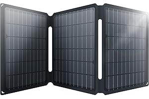 Yinleader 30W Portable Solar Panel - Foldable Solar Charger with 18W USB-C & USB-A QC3.0 Quick Charge, IP65 Waterproof, Compatible with Mobile Phone, Tablet, Power Station