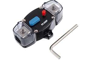 EPLZON 60A 12-48 Volt DC Self Recovery Circuit Breaker with Manual Reset Button for Automotive Rv Marine Boat (60Amp)