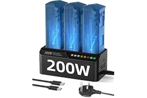 LKTOP 200W Mavic 3 Pro Battery Charging Hub, Mavic 3 Battery Charger for DJI Mavic 3 Series Intelligent Flight Battery, DJI Remote Controller, DJI Charging Hub/Car Charger (No Adapter Required)