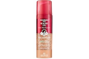 Bourjois Healthy Mix, 03 Medium clair, Glow Tint Essence, Effet peau nue, Fini éclatant, Hydratant teinté à la texture fraîche et légère, Formule clean et végane, 30 ml