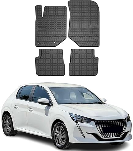Vasca Baule 3D Per Peugeot 208 (dal 2020) - Protezione Bagagliaio In TPE Lavabile Con Bordi Rialzati