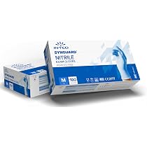 Gants Nitrile Sans Poudre INTCO - 100 Pièces Taille L - Sans Latex - Alimentaire Et Médical - Certifié CE